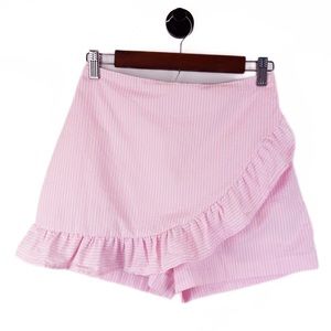 Lilly Pulitzer Faye Skort Capri Coral Seersucker 0